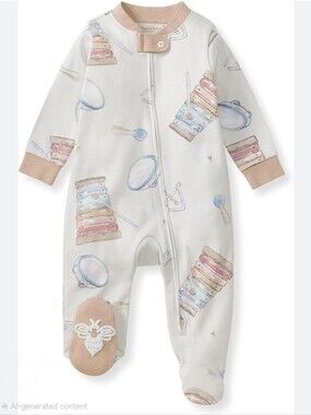 Burt's Bees Baby Making Music Organic Cotton Sleep & Play Sleeper 0-3 Months